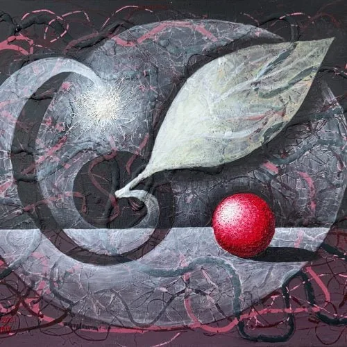 Happy Light. Celtic Weave. Plyontanism. Acrylic. Canvas board. 40 X 50 cm. Mykola Babiy