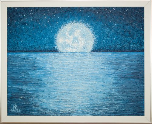 Moonglade. Plyontanism. Acrylic. Canvas board. Framed. 50 X 40 cm. Mykola Babiy