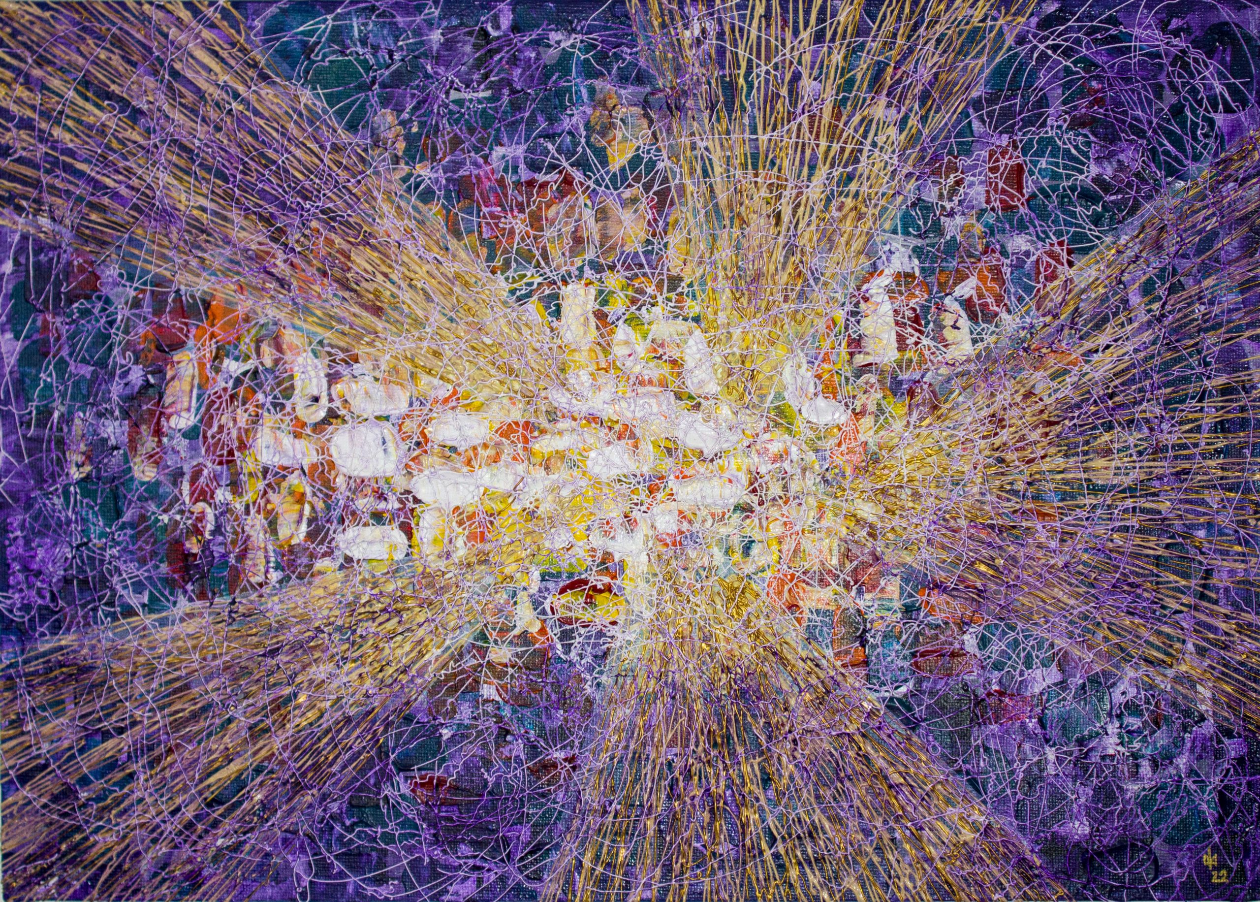 Purple Linings. Painting. Abstract. Mykola Babiy