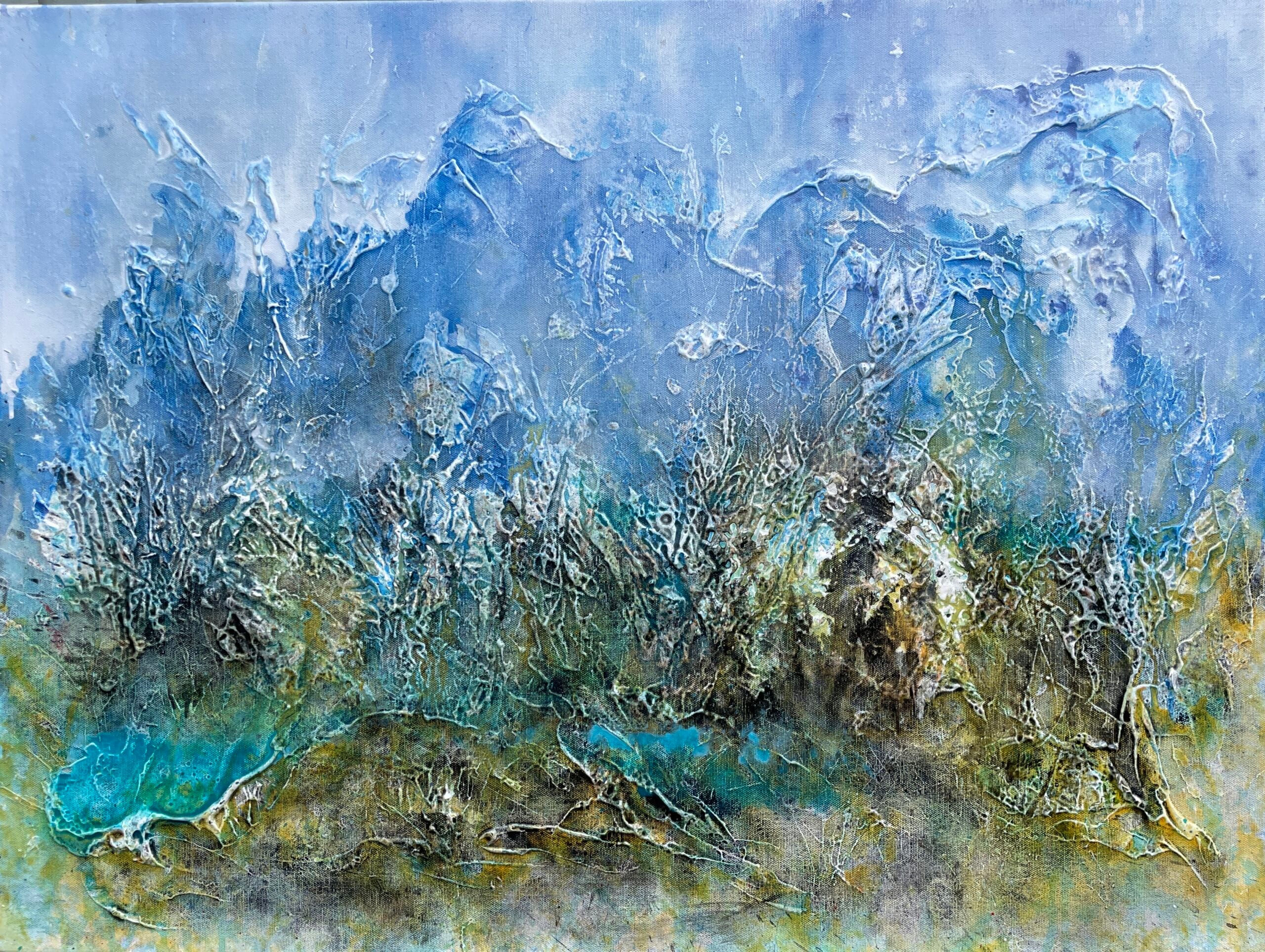 Original mountain landscape painting Echoes of Serenity